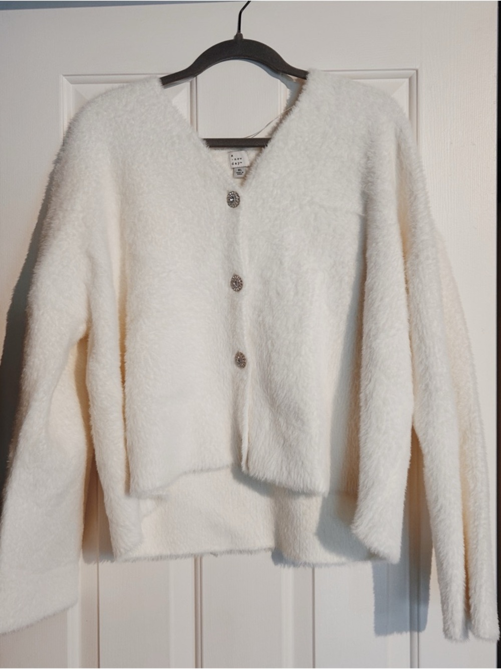 a new day cozy cardigan with custom buttons 💎